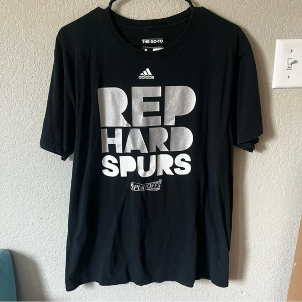 Adidas Rep Hard Spurs Graphic T Shirt Mens Black Large